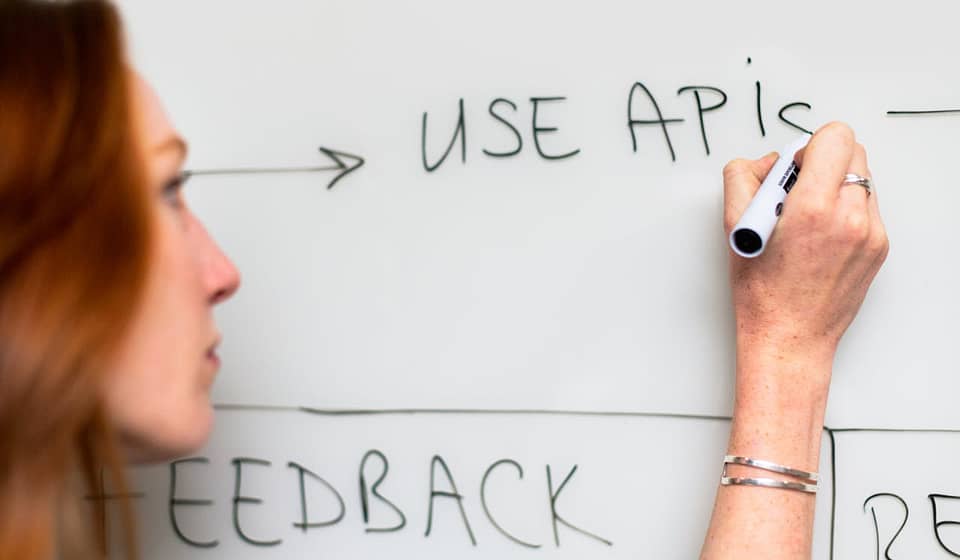 Woman Writing on Whiteboard